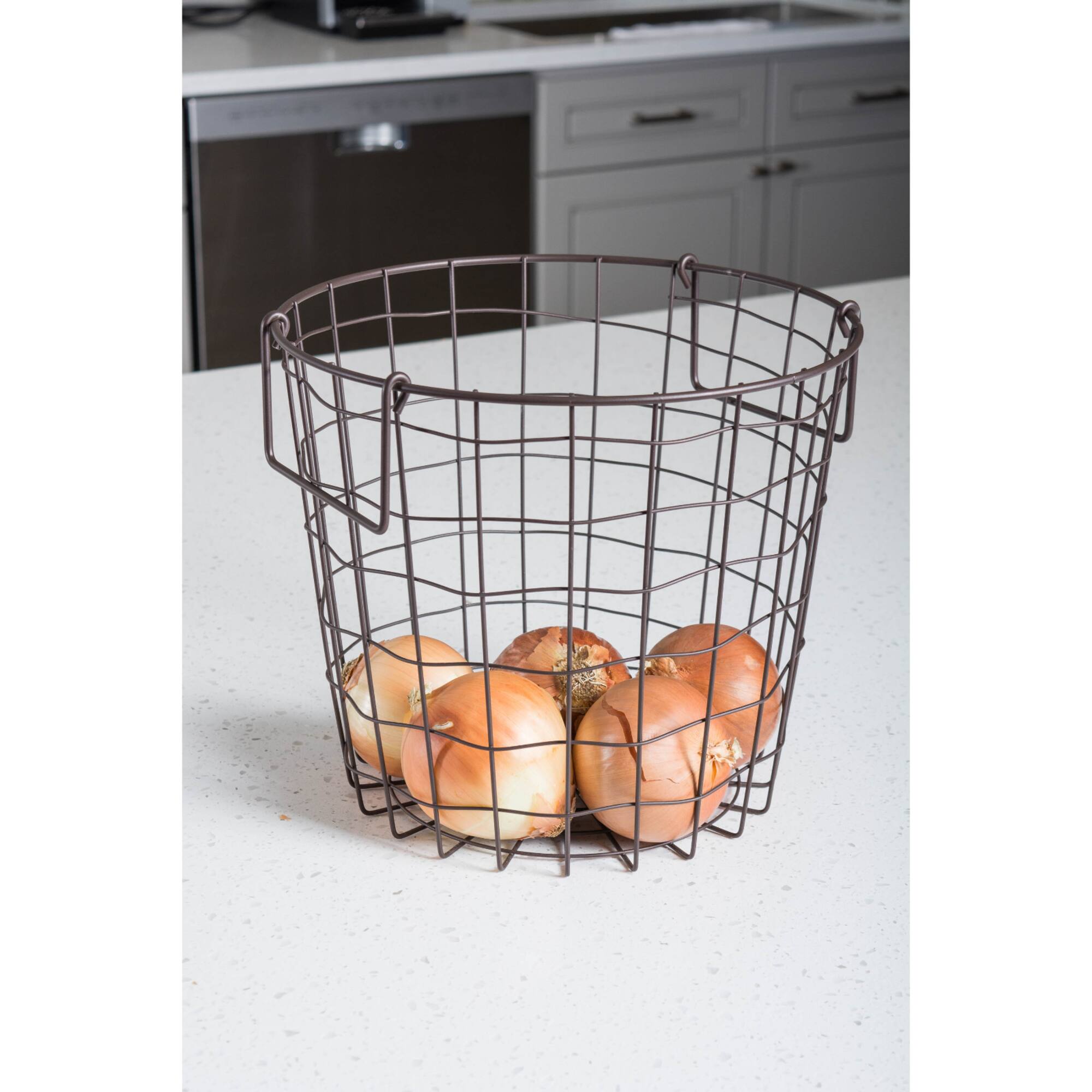DII® 10" Bronze Round Metal Basket